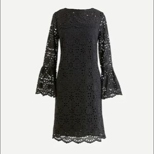 Tall Bell-sleeve dress in embroidered eyelet